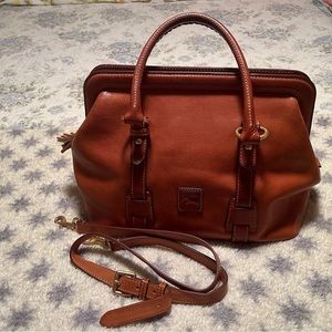 Dooney and Bourke Florentine Mitchell Vachetta Leather Satchel Crossbody Bag